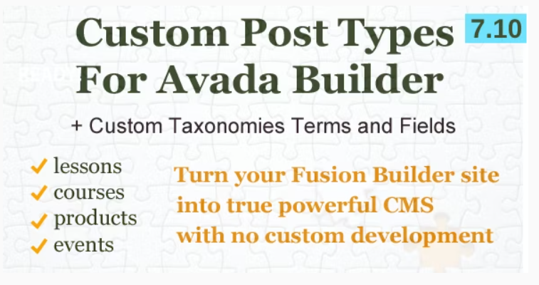 Fusion Builder Custom Post Types and Taxonomies