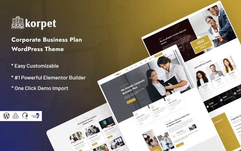 Korpret – Corporate Business Plan WordPress Theme