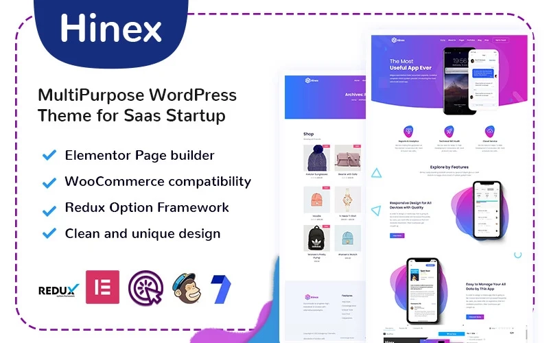 Hinex – MultiPurpose WordPress Theme for Saas Startup