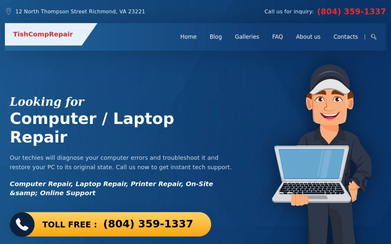 TishCompRepair – Computer Repair WordPress Theme