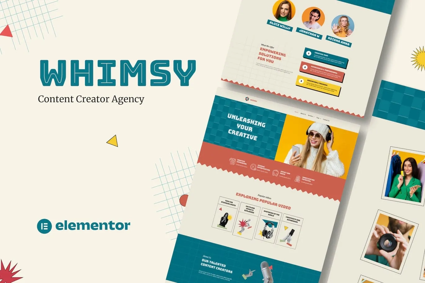 Whimsy – Content Creator Agency Template