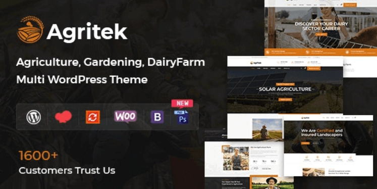 Agritek – Agriculture, Dairyfarm and Gardening WordPress Theme