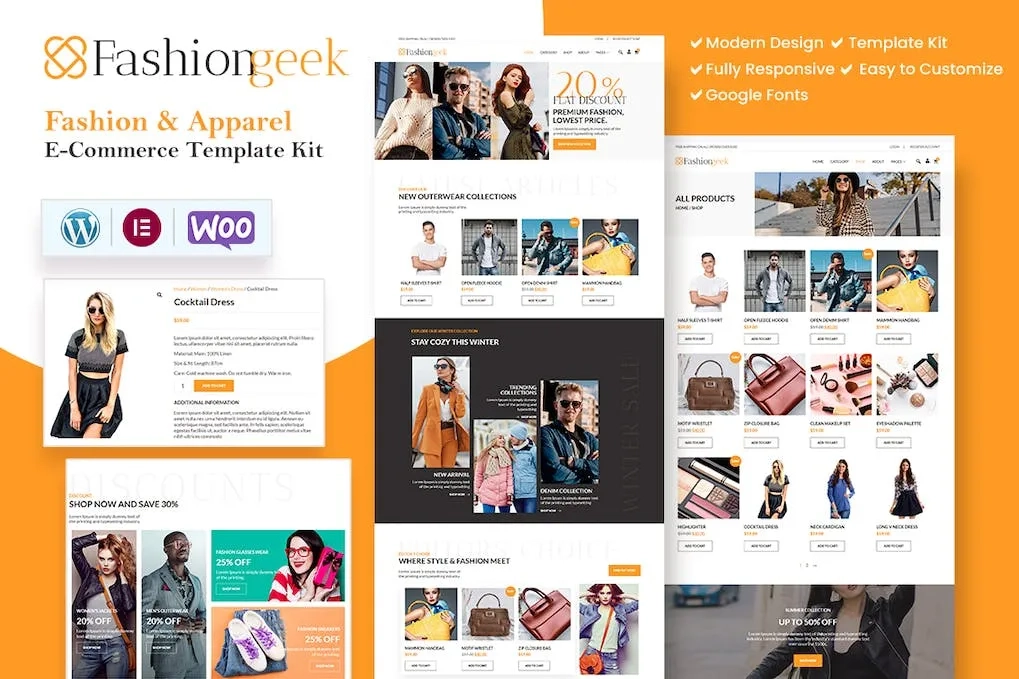 Fashion Geek – WooCommerce Fashion Elementor Template