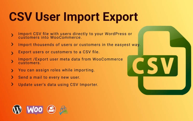 CSV User Import Export