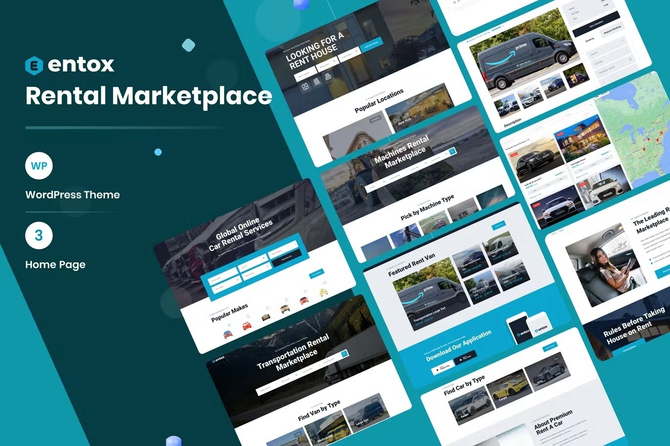 Rental Marketplace WordPress Theme – Entox