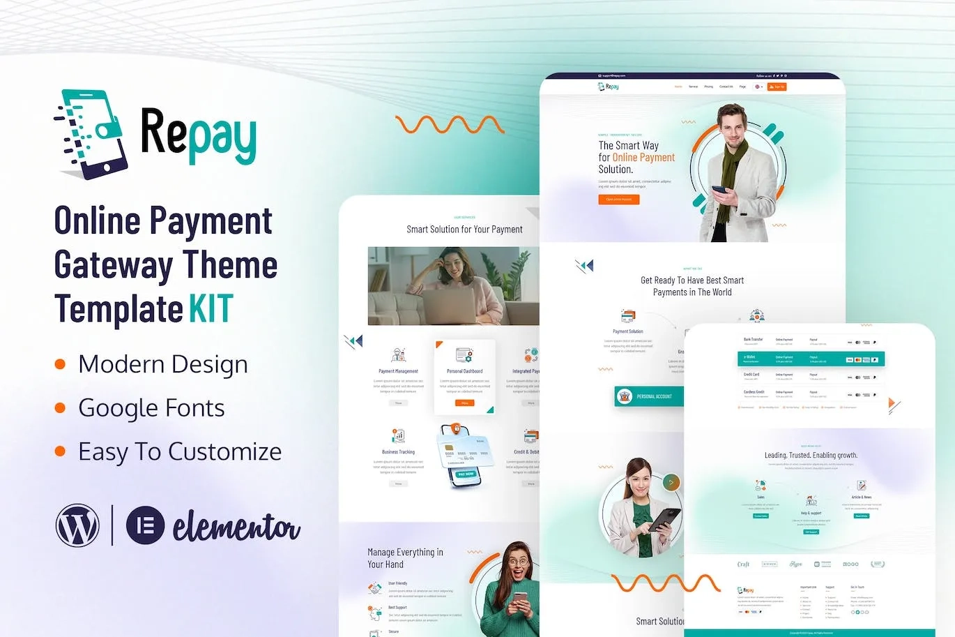 Repay | Payment Gateway Elementor Template