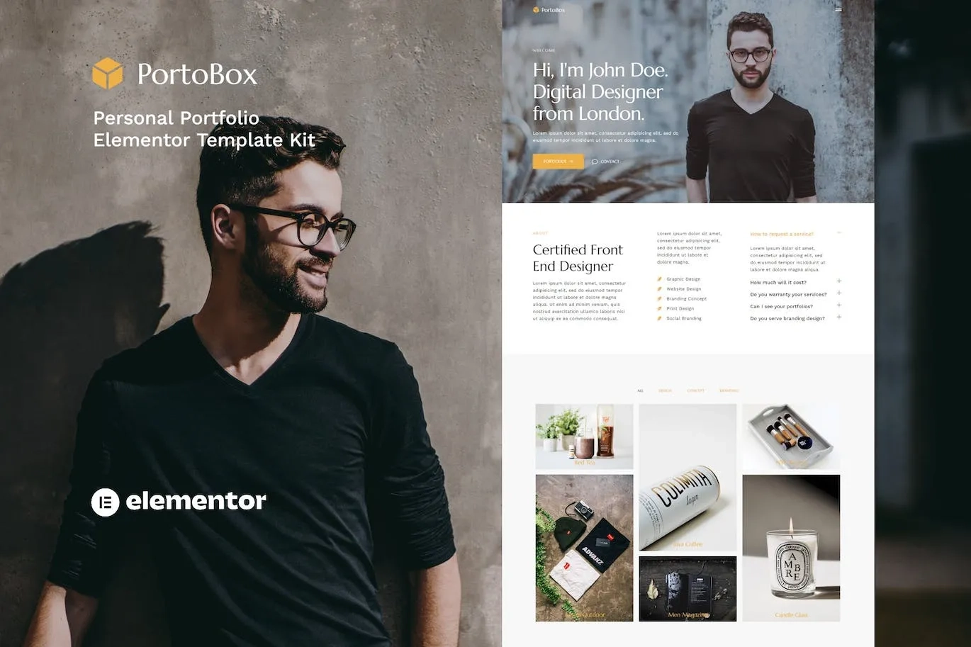 PortoBox – Creative Portfolio Elementor Template