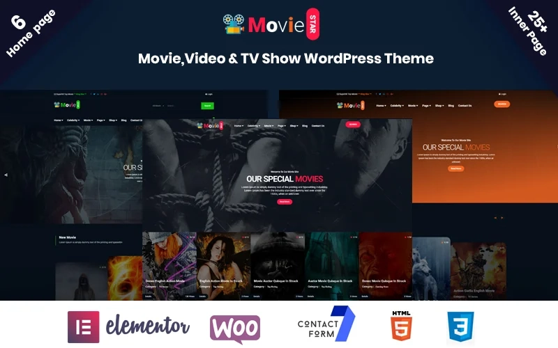 Moviestar – Online Movie, Video & TV Show WordPress Theme