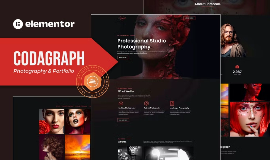 Codagraph – Photography & Portfolio Elementor Template