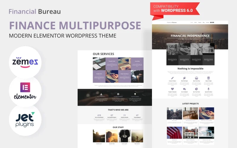 Financial Bureau – Finance Multipurpose Modern WordPress Elementor Theme WordPress Theme