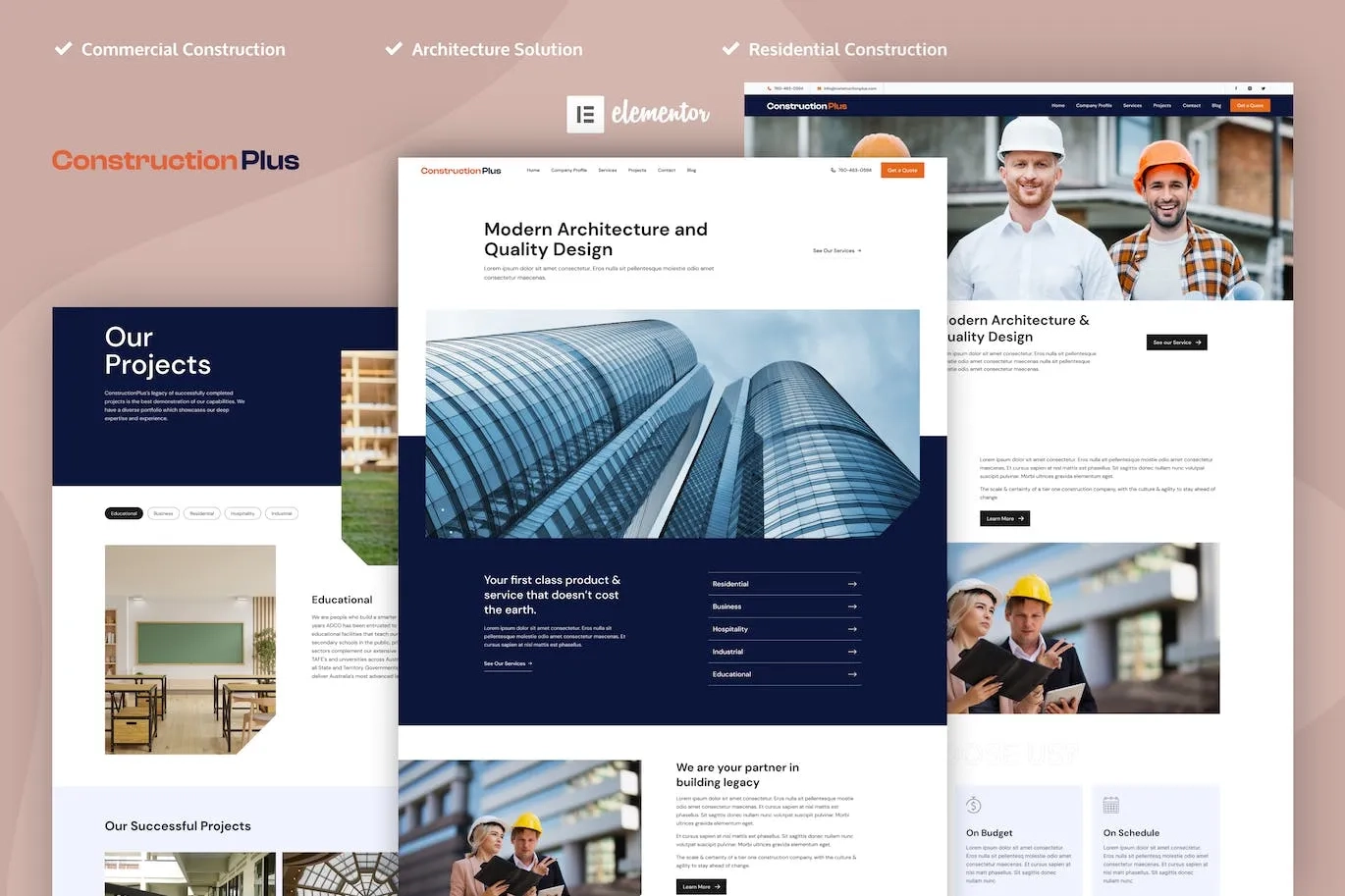 Construction Plus – Construction Elementor Template