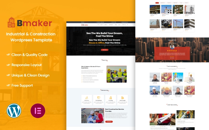 Bmaker – Construction WordPress Theme