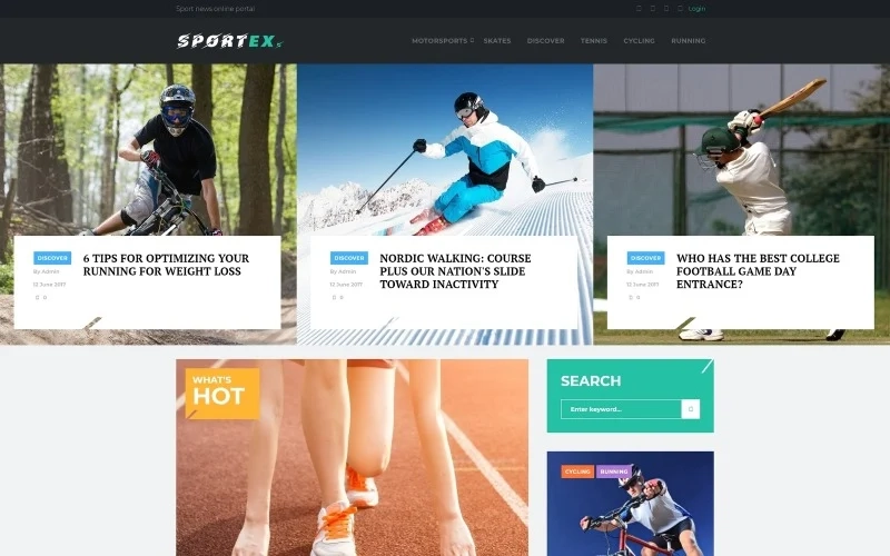 Sportex – Sports News Responsive WordPress theme WordPress Theme