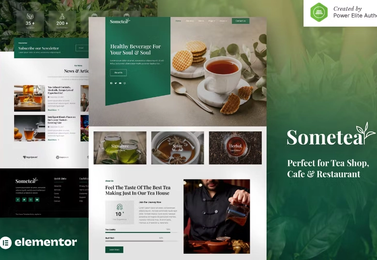 Sometea – Tea House Cafe & Restaurant Elementor Template
