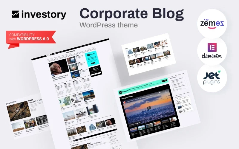 Investory – Corporate Blog WordPress Elementor Theme WordPress Theme