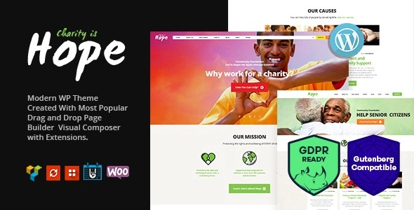Hope | Non-Profit, Charity & Donations WordPress Theme + RTL