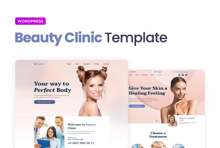 Feanty – Beauty Clinic Elementor Template