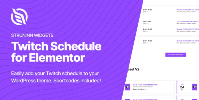 Struninn - Schedule for Twitch