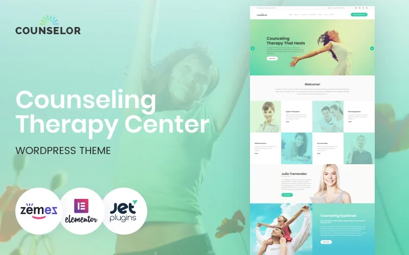 Counselor – Counseling Therapy Center Responsive WordPress Theme