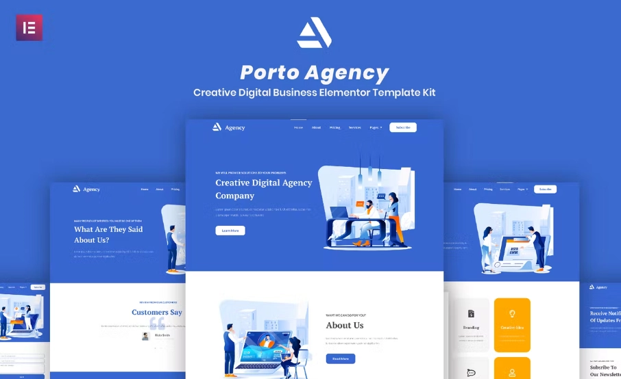 Porto Agency – Creative Digital Business Elementor Template