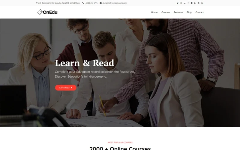Onedu – Education Courses LMS WordPress Theme
