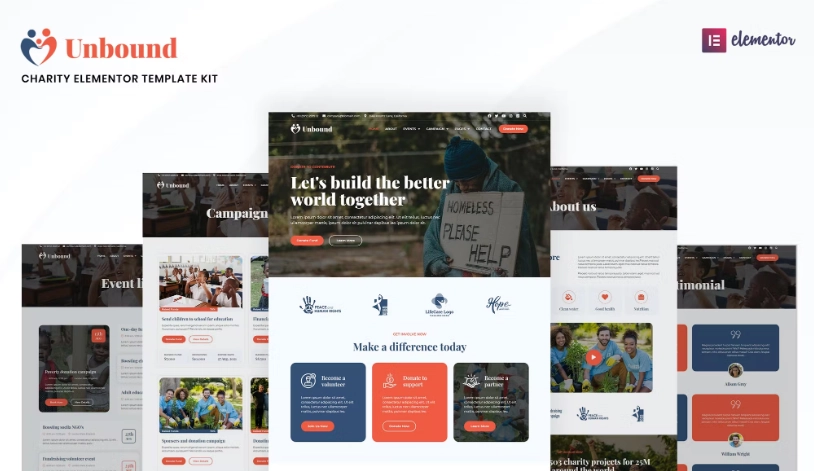 Unbound – Charity & Nonprofit Elementor Template