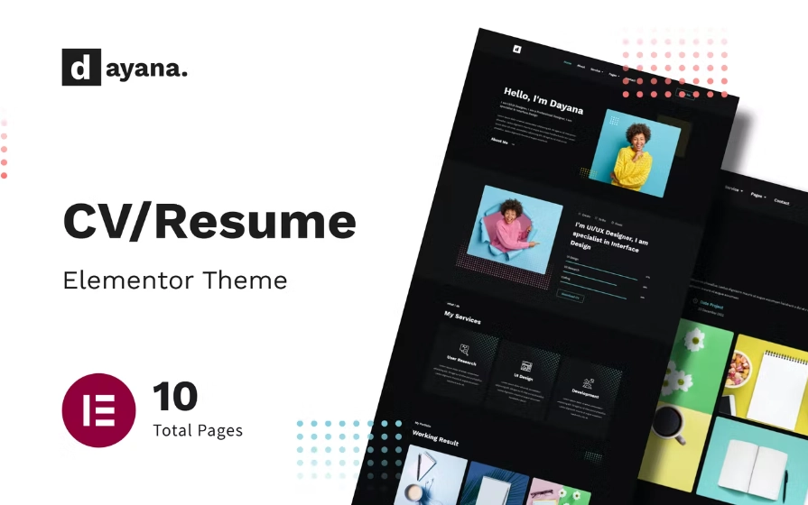 Dayana – Resume Elementor Template