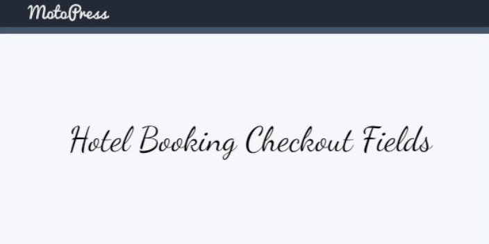 Hotel Booking Checkout Fields 1.2.1
