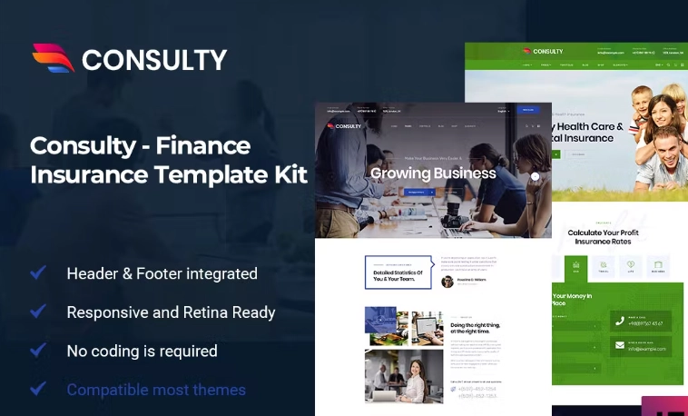 Consulty – Finance Consulting Elementor Template
