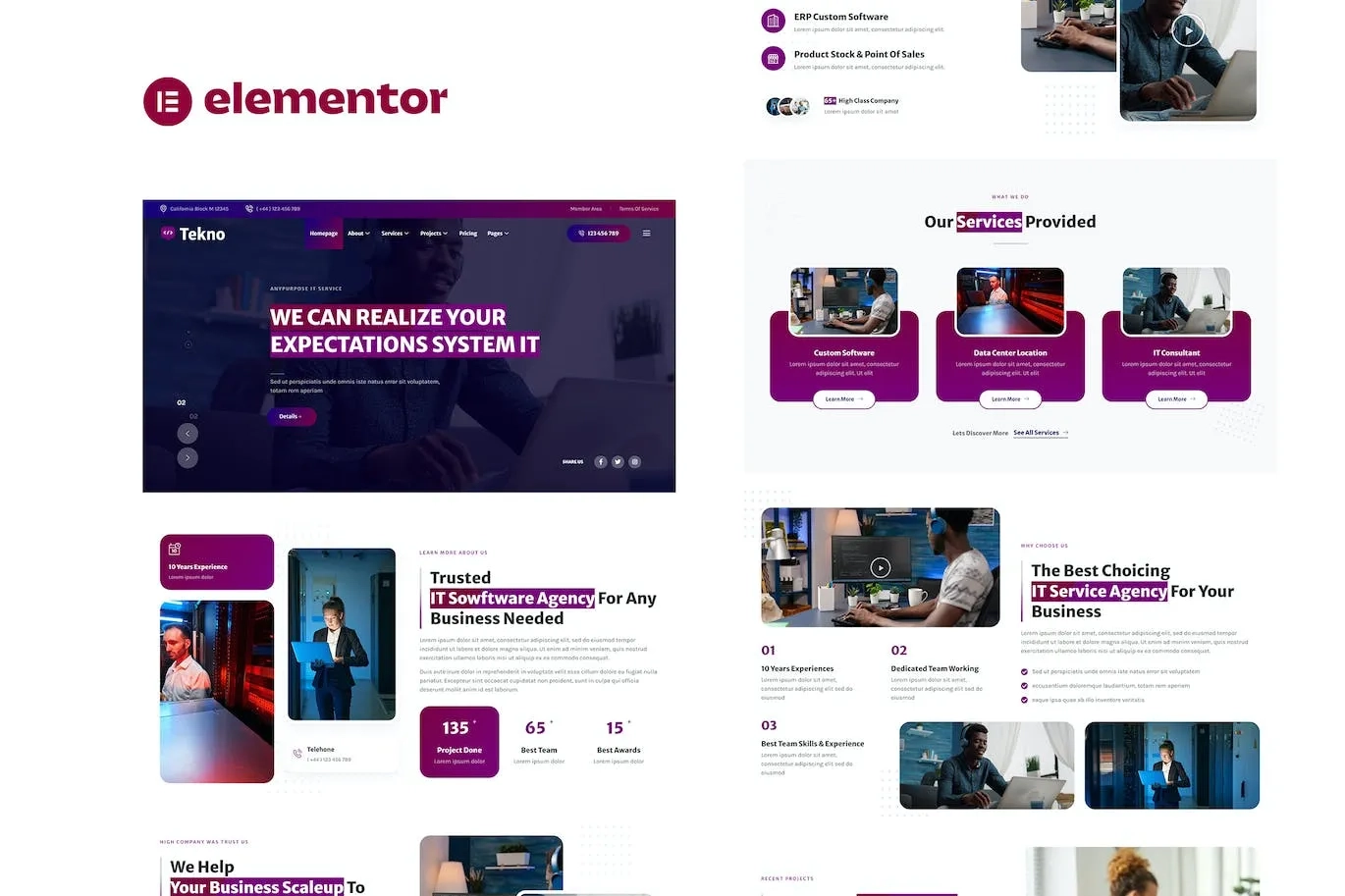 Tekno – IT Service & Software Developer Elementor Template