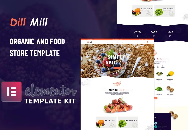 Dillmill – Organic Food Store Elementor Template