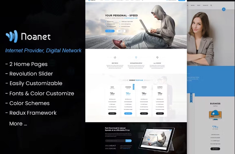 Noanet – Internet, Digital Network WordPress Theme