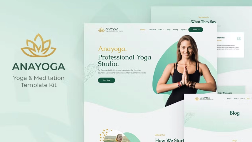 Anayoga – Yoga Teacher & Studio Elementor Template