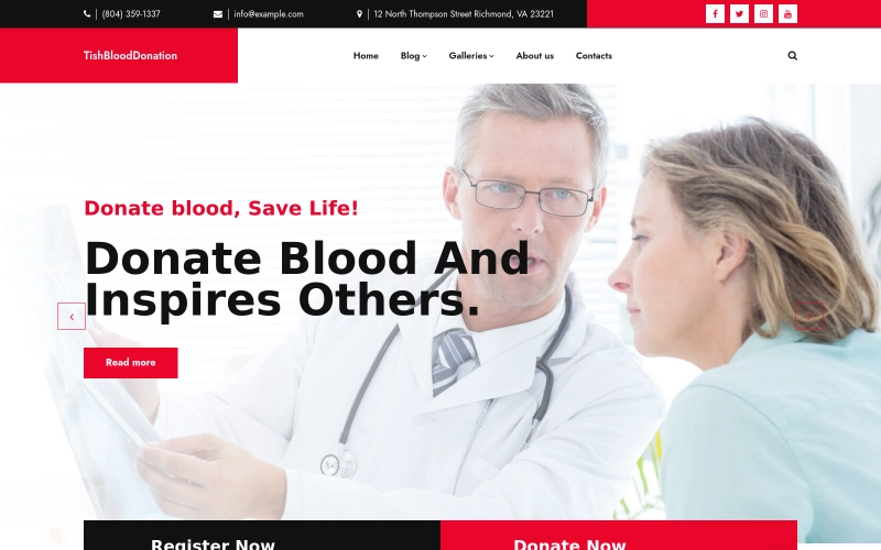 TishBloodDonation – Blood Donation WordPress Theme