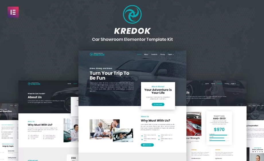 Kredok – Car Showroom Elementor Template
