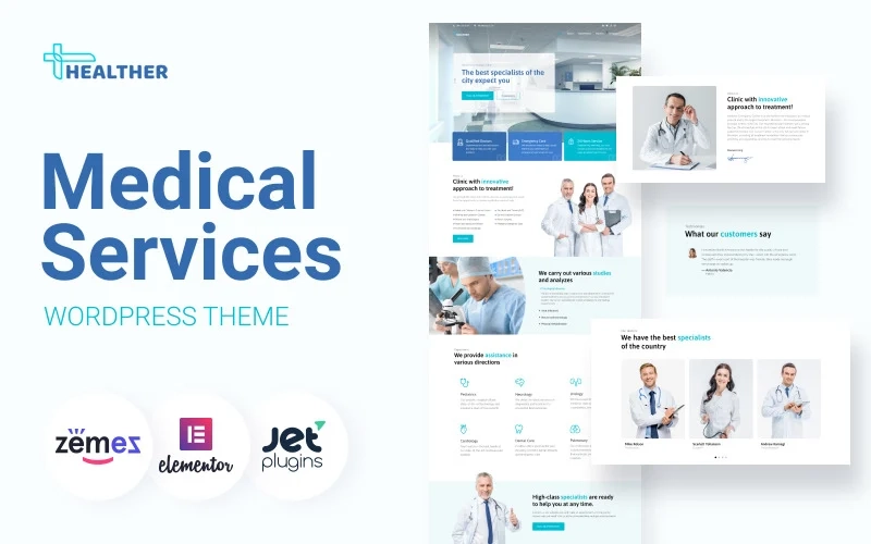 Healther – Medical Services WordPress Elementor Theme WordPress Theme