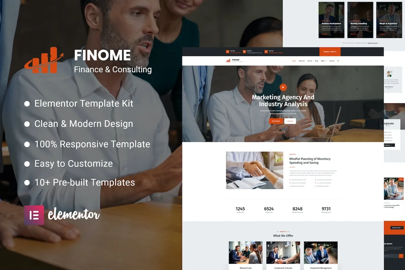 Finome – Finance & Business Elementor Template