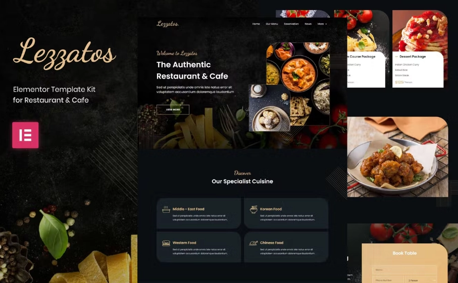 Lezzatos | Restaurant & Cafe Elementor Template