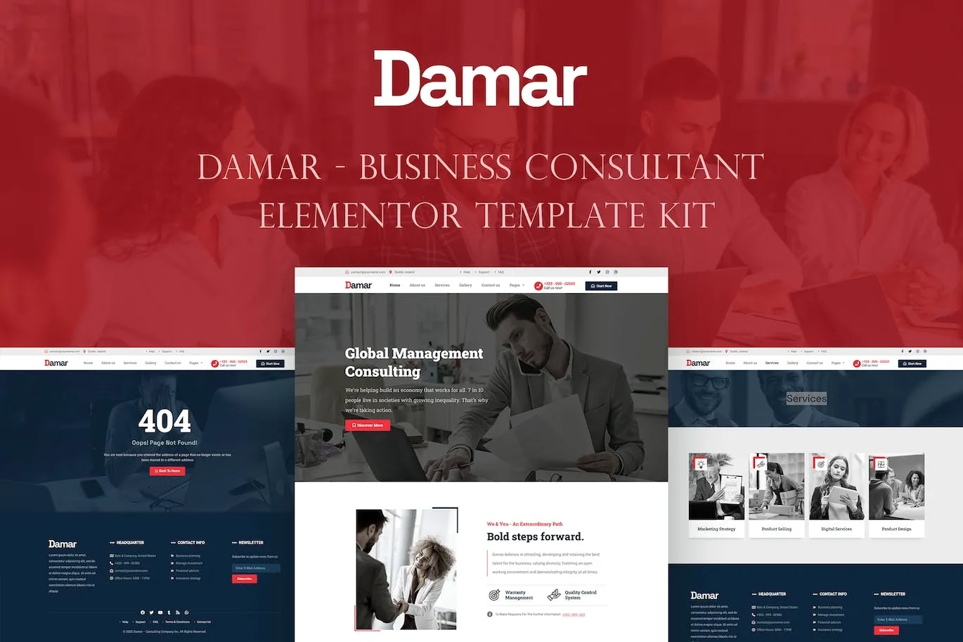 Damar – Business Consultant Elementor Template