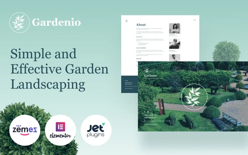 Gardenio – Simple and Effective Garden Landscaping Template for WordPress Theme