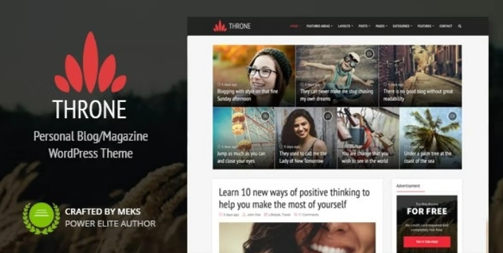 Throne – Personal Blog WordPress Theme