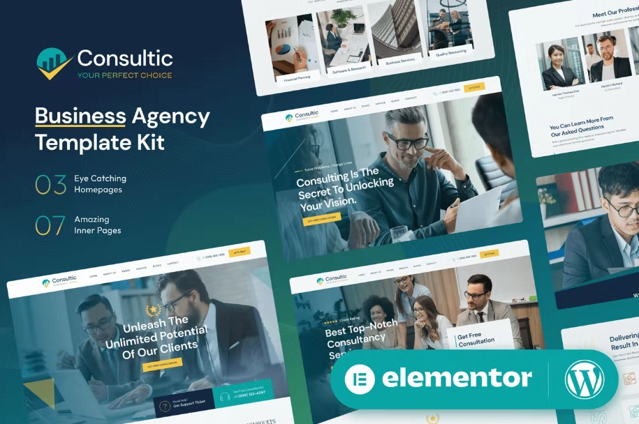 Consultic – Business Agency Elementor Template