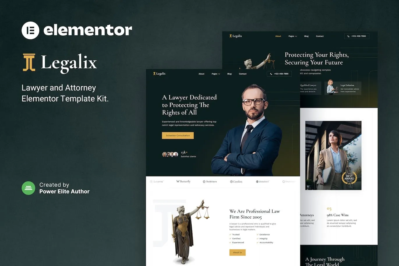 Legalix – Lawyer and Attorney Elementor Template