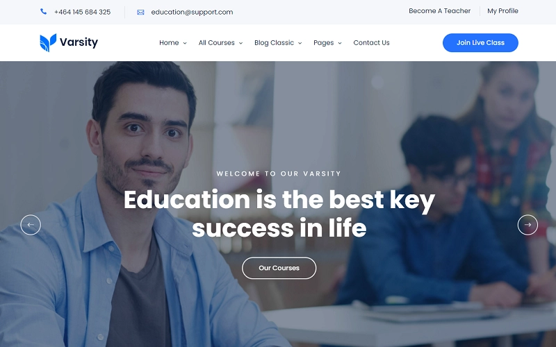 Varsity – Educational and Online Course WordPress Theme