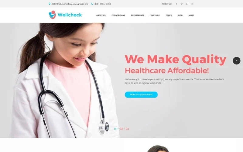 Wellcheck – Pediatric Clinic WordPress Theme