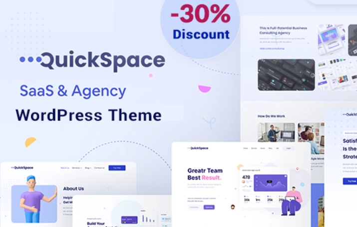 QuickSpace – SaaS and Agency WordPress Theme