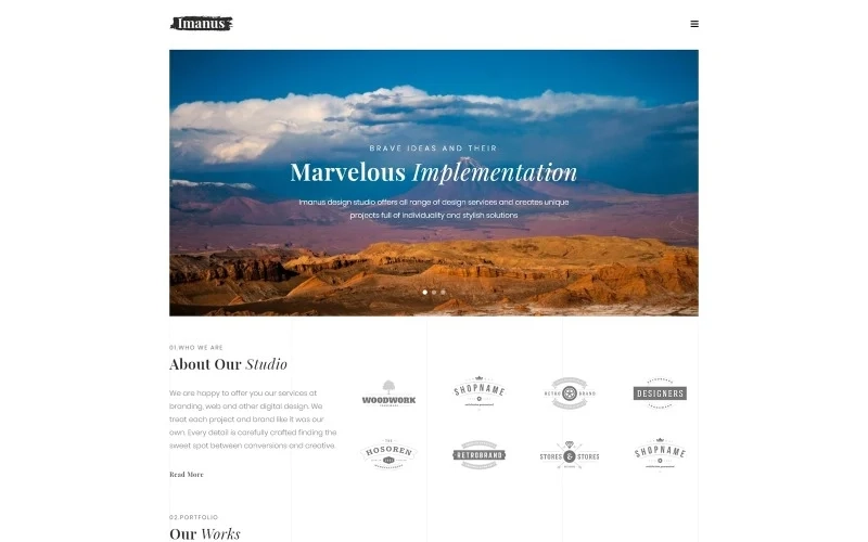 Imanus – Design Multipurpose Minimal WordPress Elementor Theme WordPress Theme