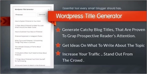 Wordpress Title Generator