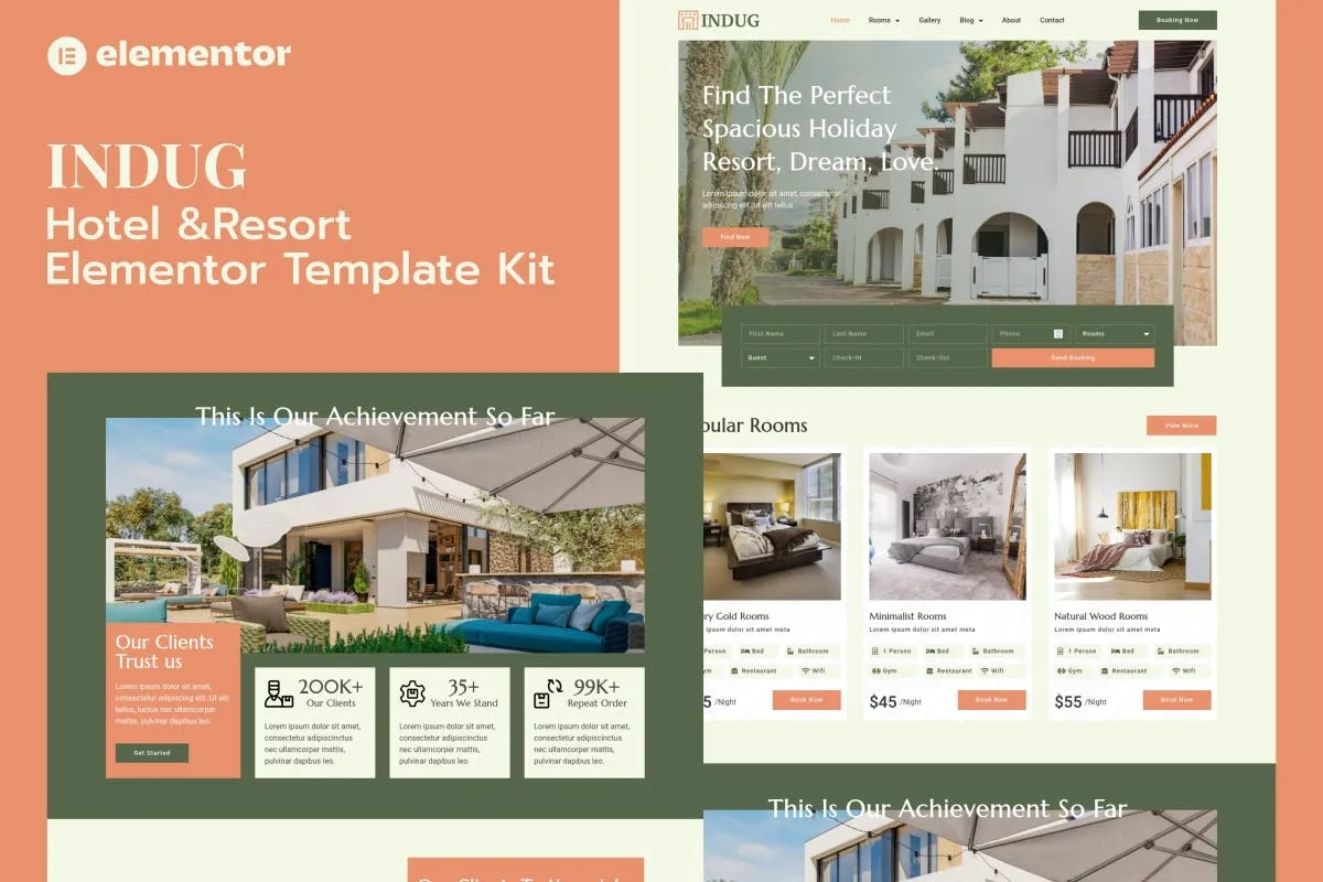 Indug – Hotel & Resort Elementor Pro Template