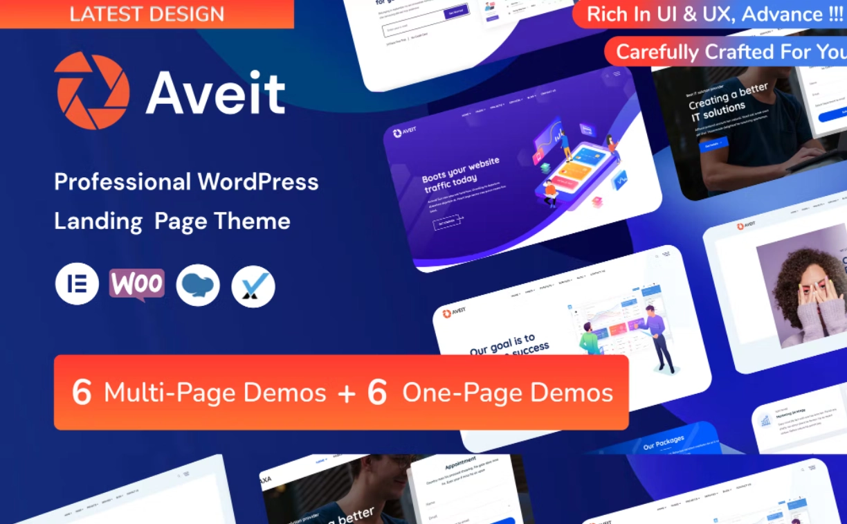 Aveti – Elementor Landing Page WordPress Theme